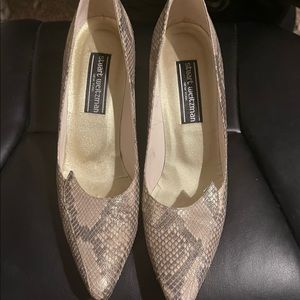Stuart Weitzman Snakeskin Animal Print D’Orsay Pumps